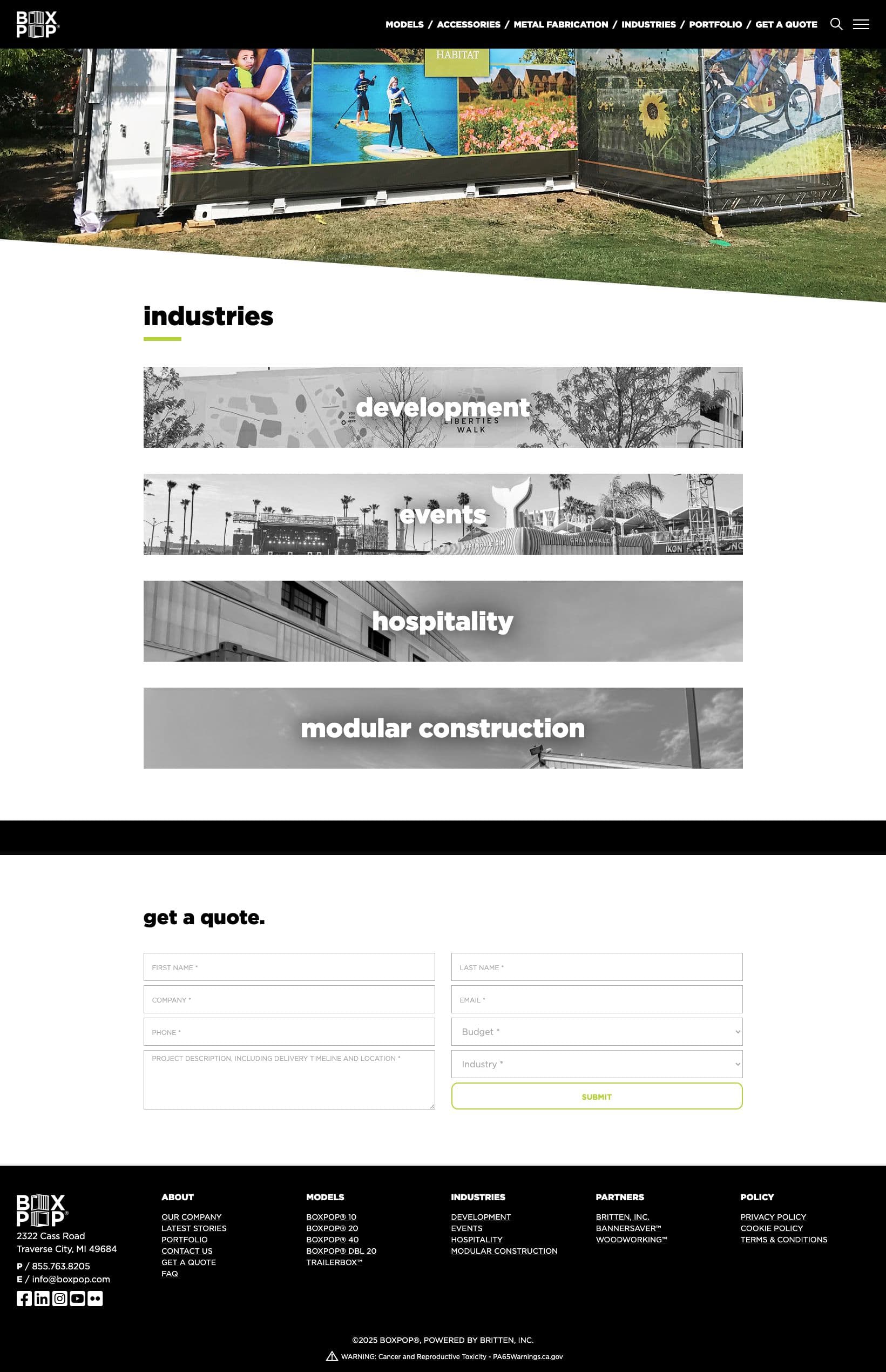 boxpop industries page